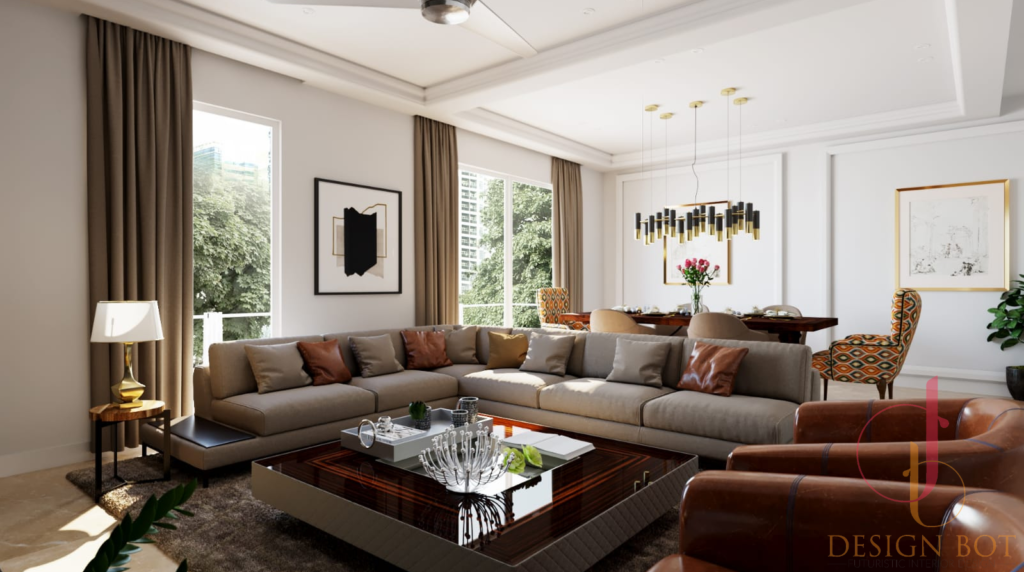 the Living Room interior designer-in-noida