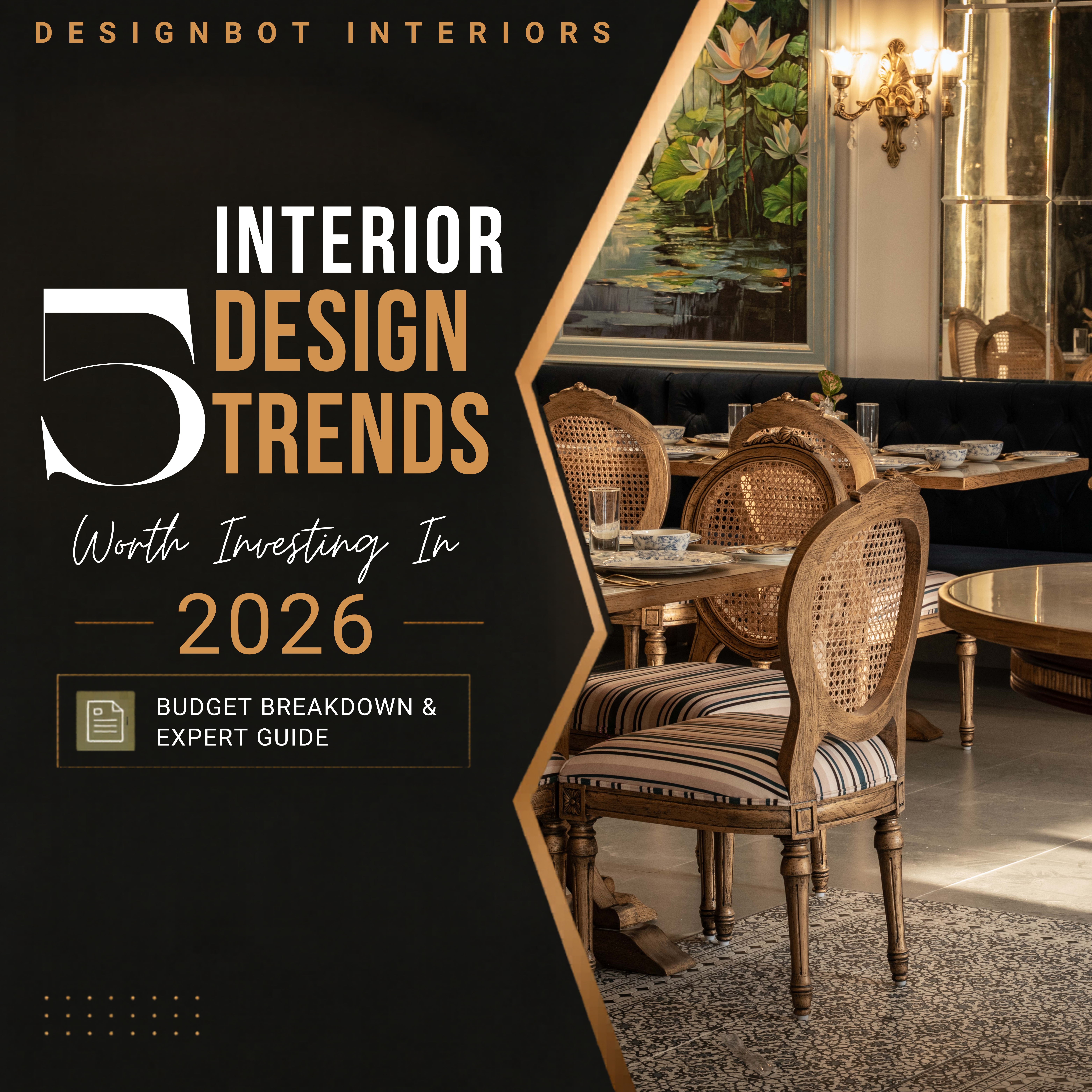 5 interior design trends 2026 - luxury living room with quiet luxury aesthetic