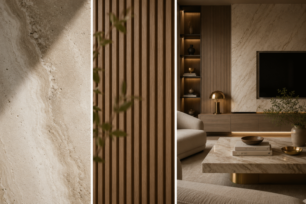 "Natural stone material texture for luxury interior design"